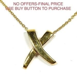 Tiffany & Co Medium Graffiti X Necklace 18kt Gold—VERY RARE, no longer sold.